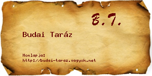 Budai Taráz névjegykártya